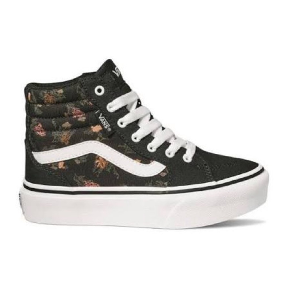 VANS Filmore Hi Top 'Garden Floral Black Platform White', Kids Size:  3